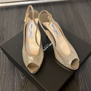 Jimmy Choo Glitter Sling back pumps